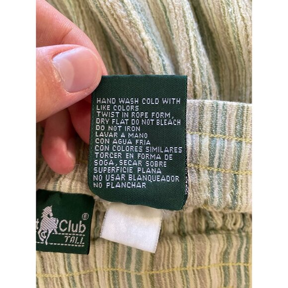 Hunt Club Women’s Tall Green Striped Pull-On Maxi Skirt M-Tall 100% Cotton - Picture 5 of 7